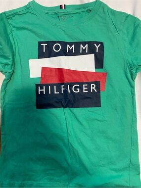 Tommy Hilfiger Boys Teal Logo Graphic Tee